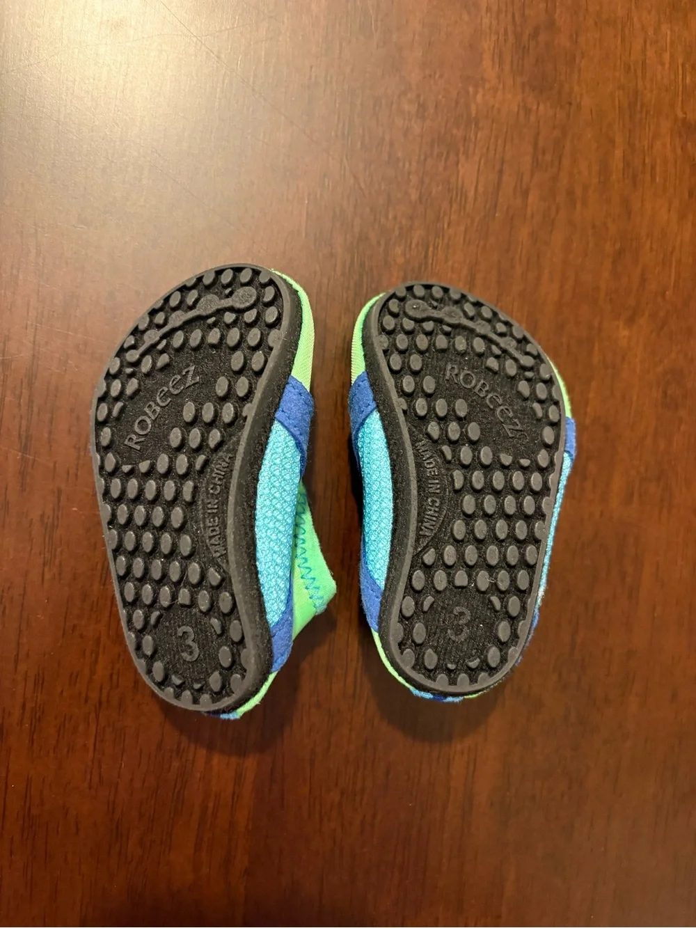 Green & Blue Kids Water Shoes by Robeez 3 aqua swim